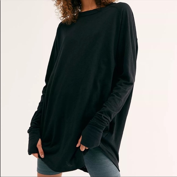 NEW Free People We The Free Arden Tee - Black - Picture 11 of 16